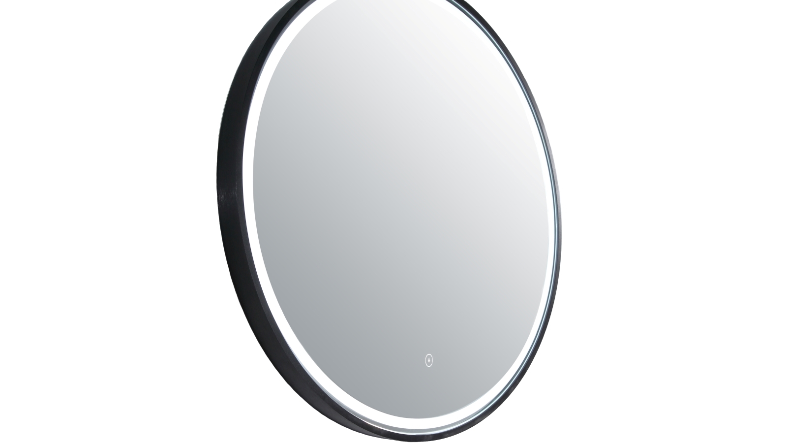 Remer Sphere 600mm Aluminium Frame Backlit LED Mirror - Matte Black