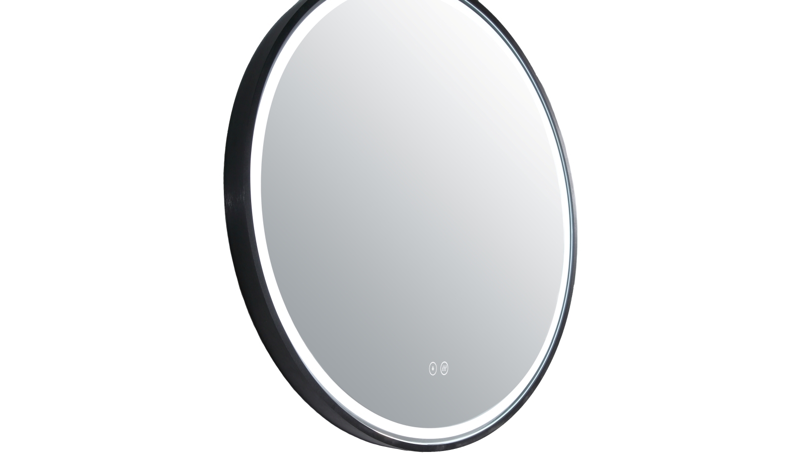 Remer Sphere 600mm Aluminium Frame Backlit LED Mirror with Demister - Matte Black