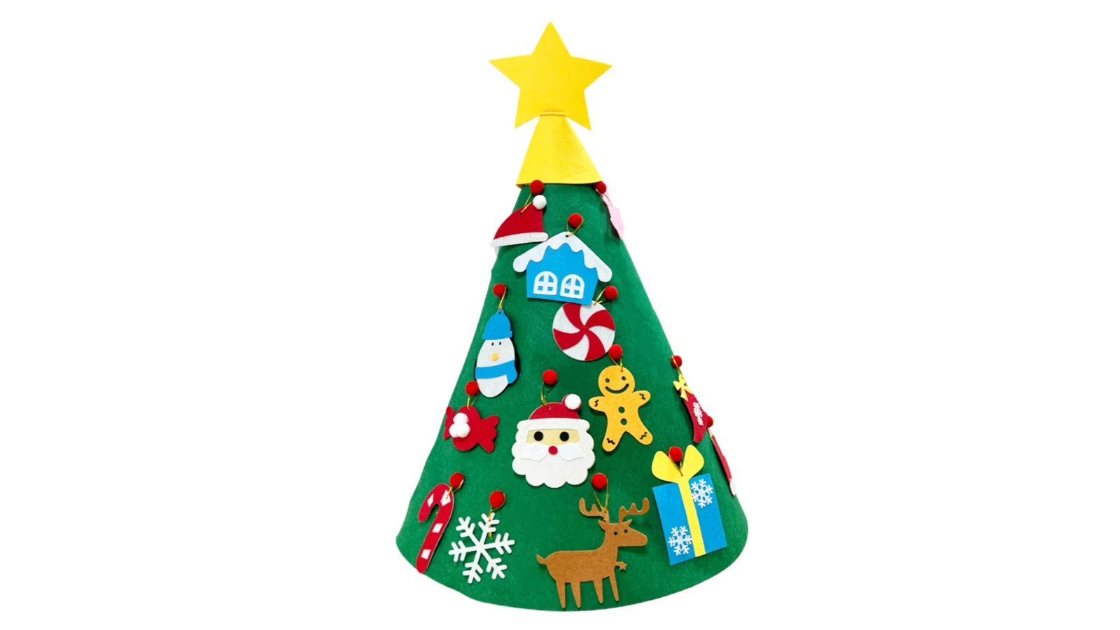 NNEOBA DIY Felt Christmas Tree Decoration Kit Unique Holiday Ornament for Kids