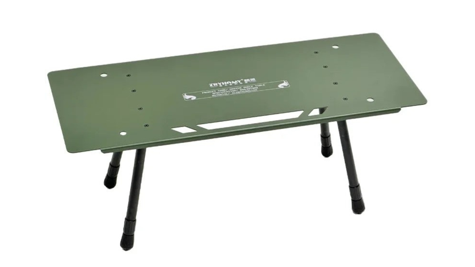 NNEOBA Aluminum Alloy Camping Shelf Table Tactical Storage Rack - Army Green