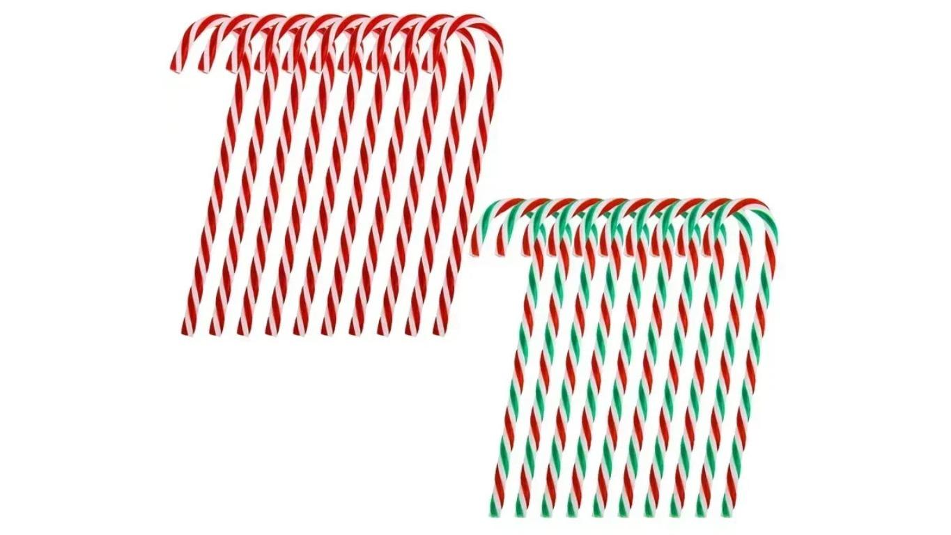 NNEOBA 20 Piece Christmas Candy Cane Acrylic Tree Hanging Set