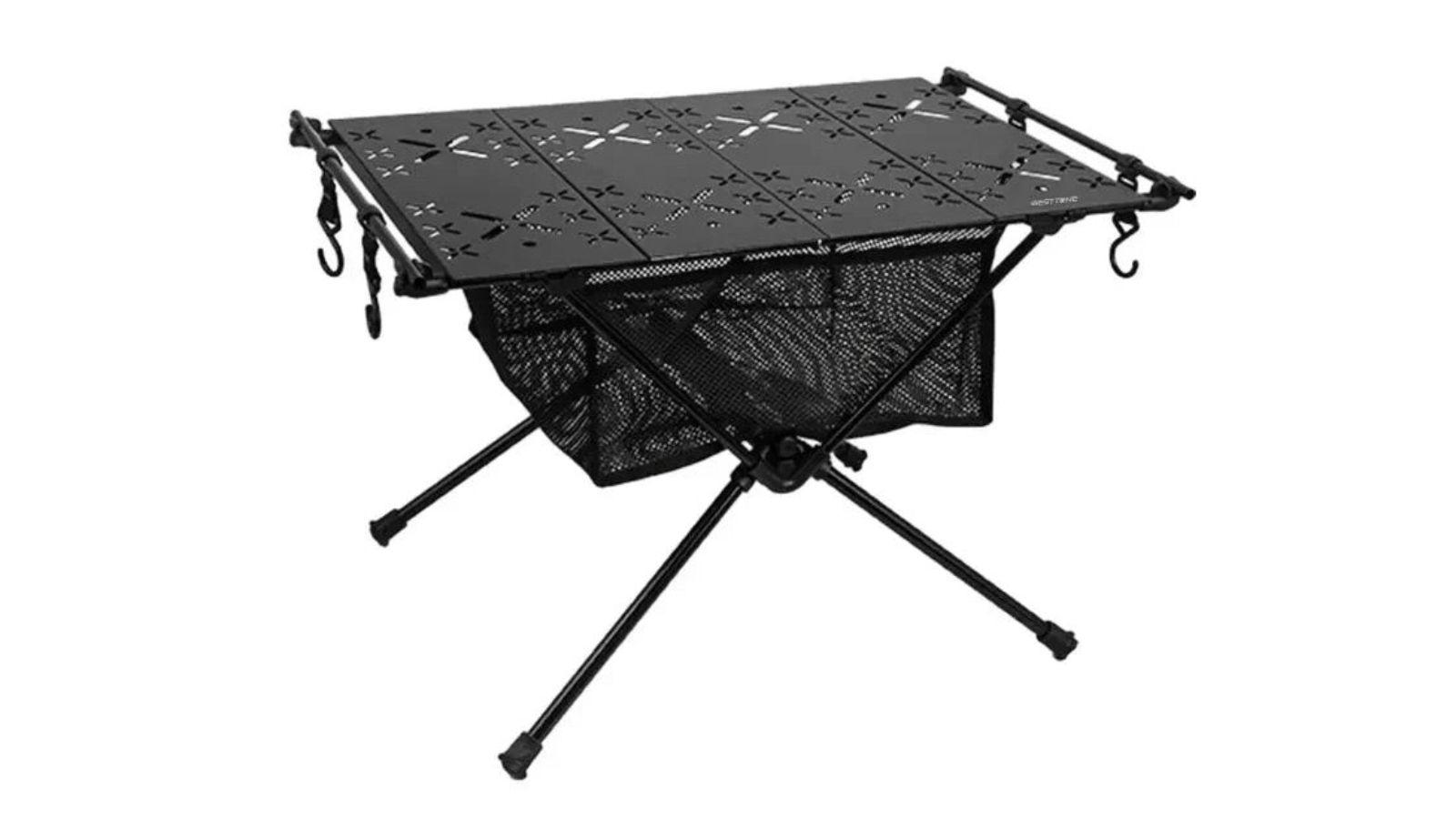 NNEOBA Black Portable Aluminum Camping Folding Table with IGT Compatibility