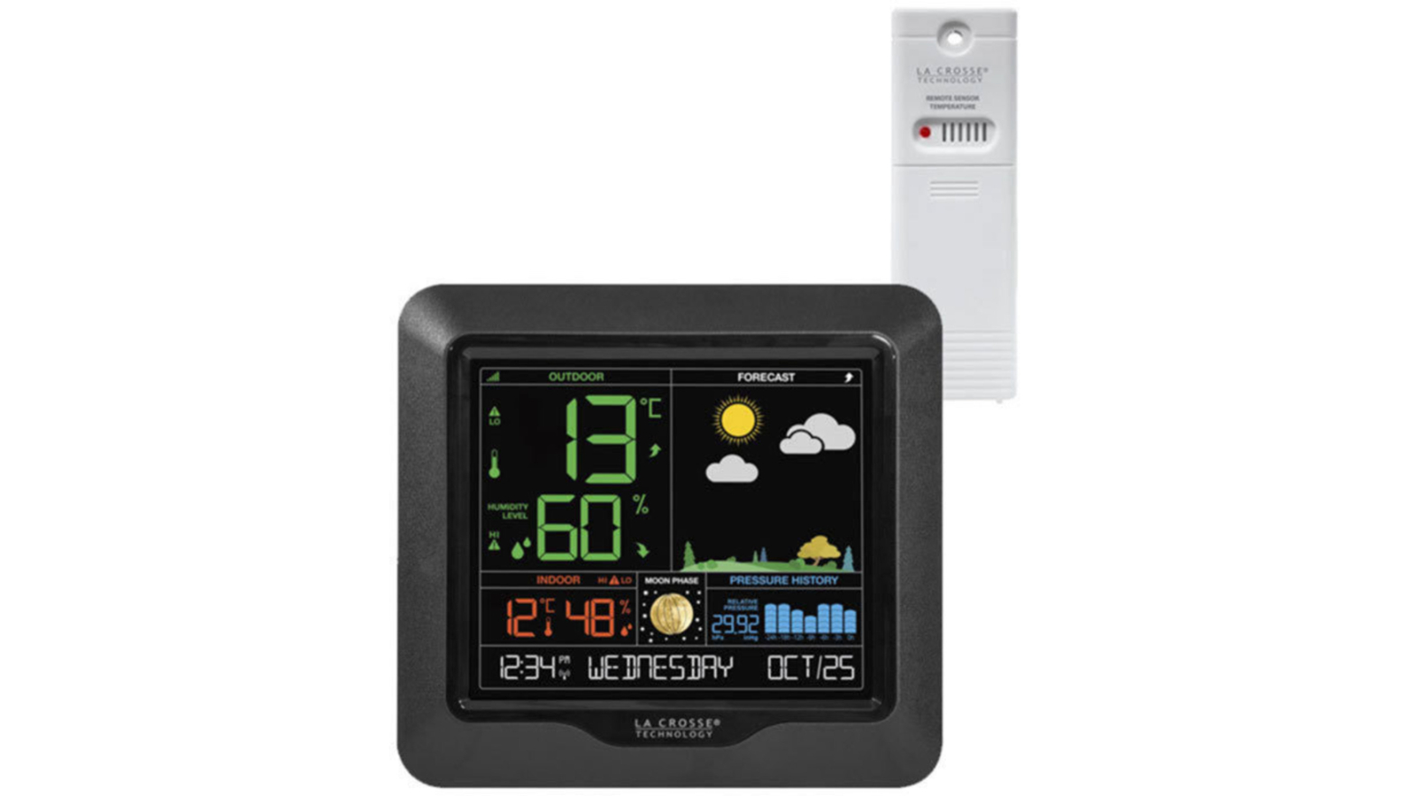 La Crosse Moon Phase Pressure Reading Colour Forecast Station
