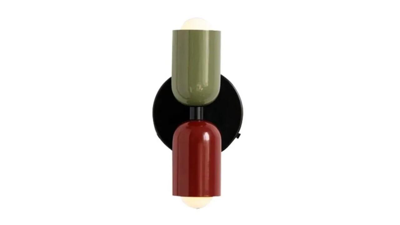 NNEOBA Vibrant Nordic Minimalist Wall Light Lampshade - Green/Red