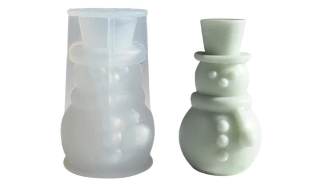 NNEOBA Snowman Candle 3D Silicone Mold