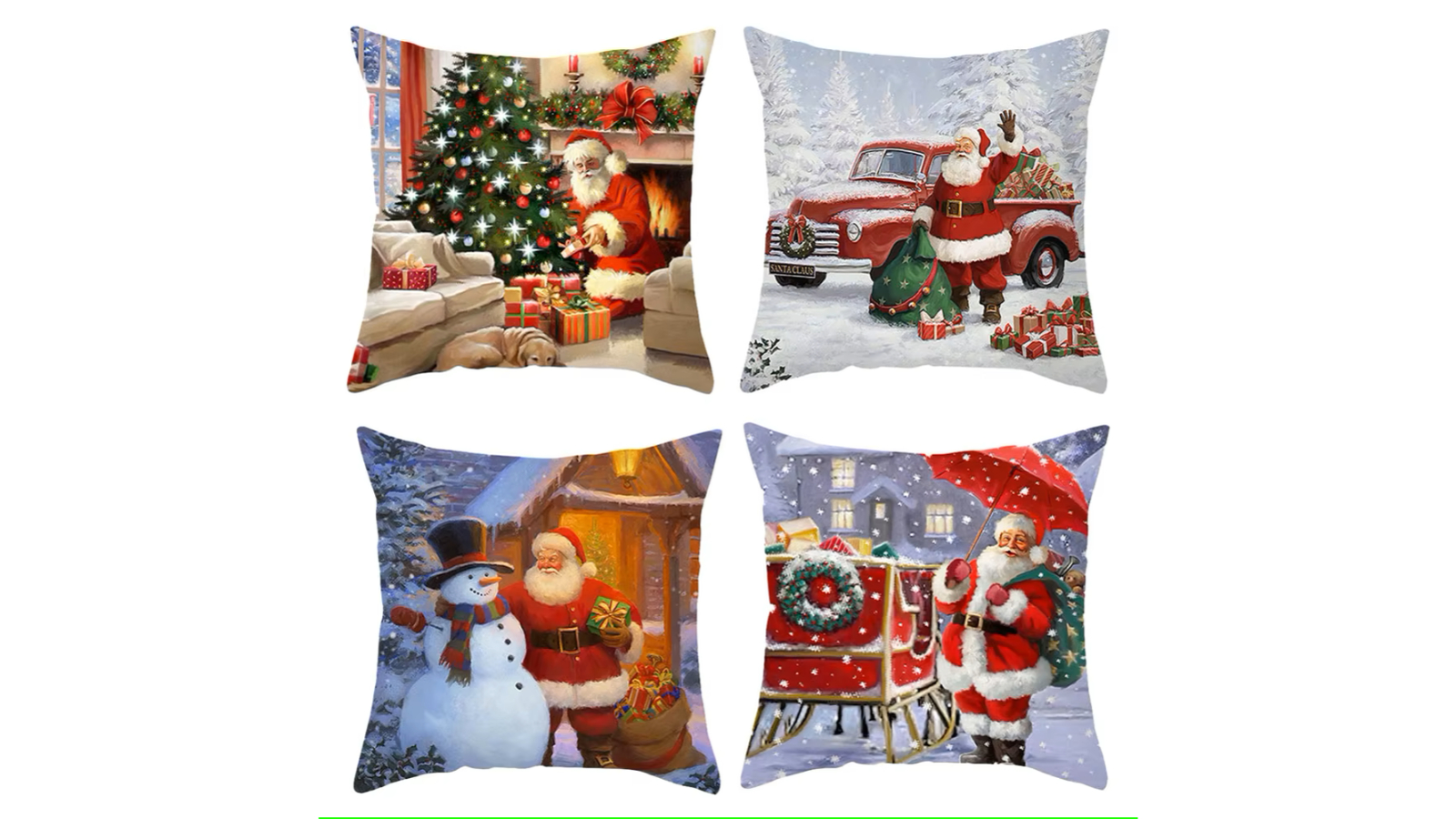 NNEOBA Joyful Christmas Cushion Cover - 45 x 45cm