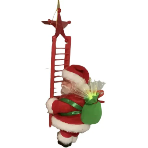 NNEOBA Electric Climbing Santa Claus Christmas Ornament