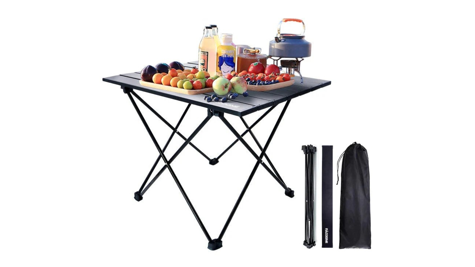 NNEOBA Black Portable Aluminum Folding Camping Table