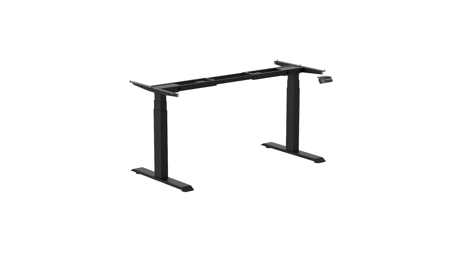 Desky Dual Sit Stand Desk Frame - Matte Black