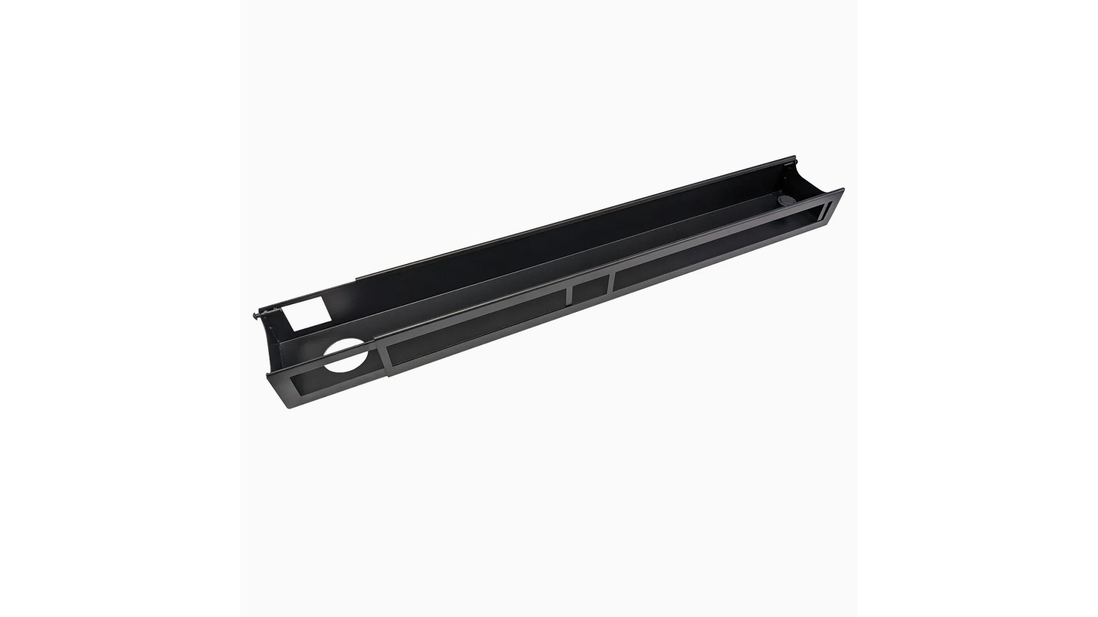 Desky Integrated Cable and Power Channel - Matte Black