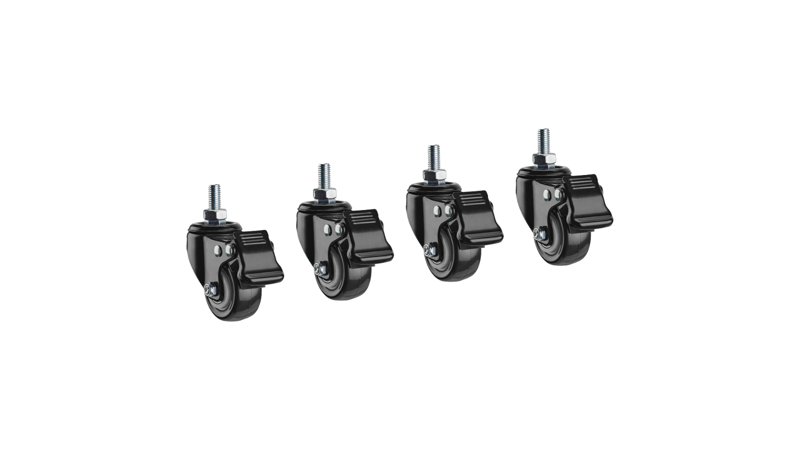 Desky M10 Fit Single Model + Dual Mini Lockable Desk Caster