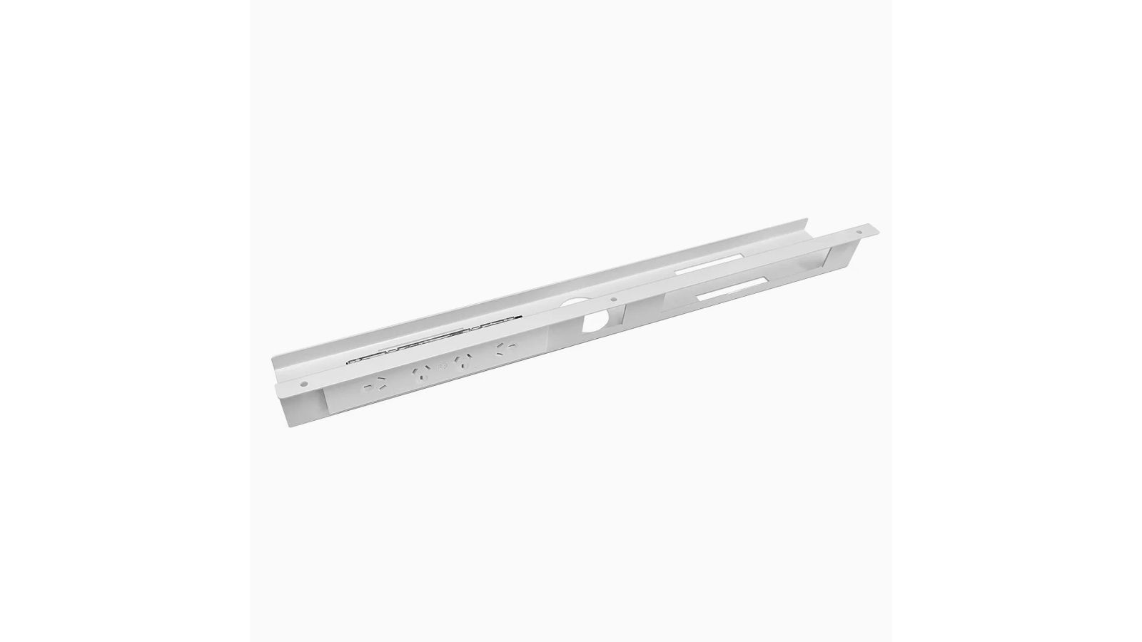 Desky 4 Plug Mini Cable and Power Tray - White