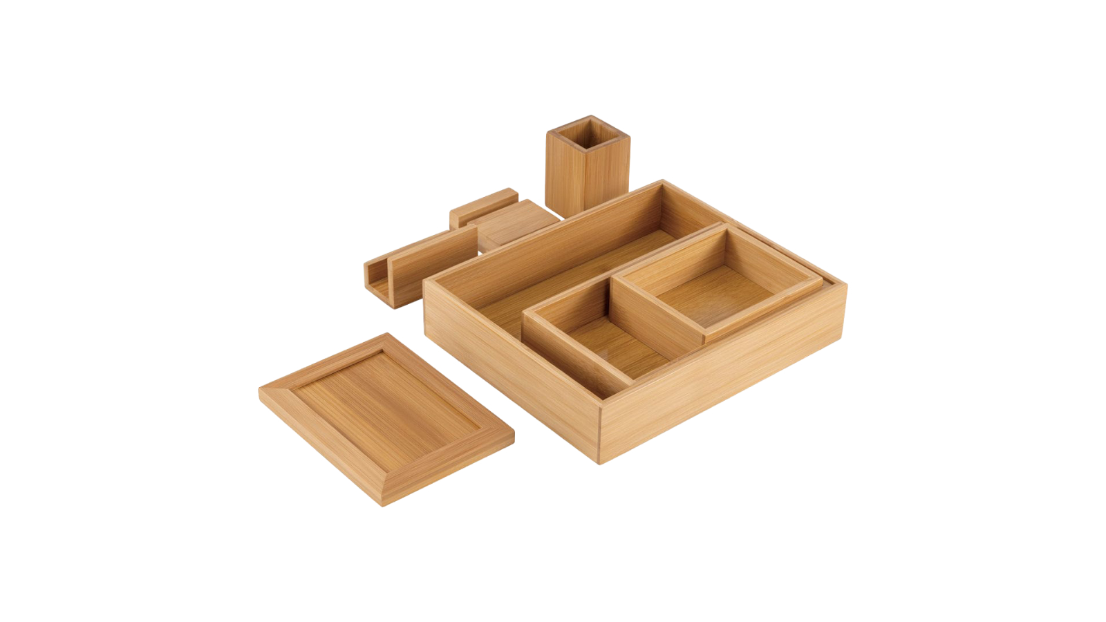 Desky Bamboo Organiser Set