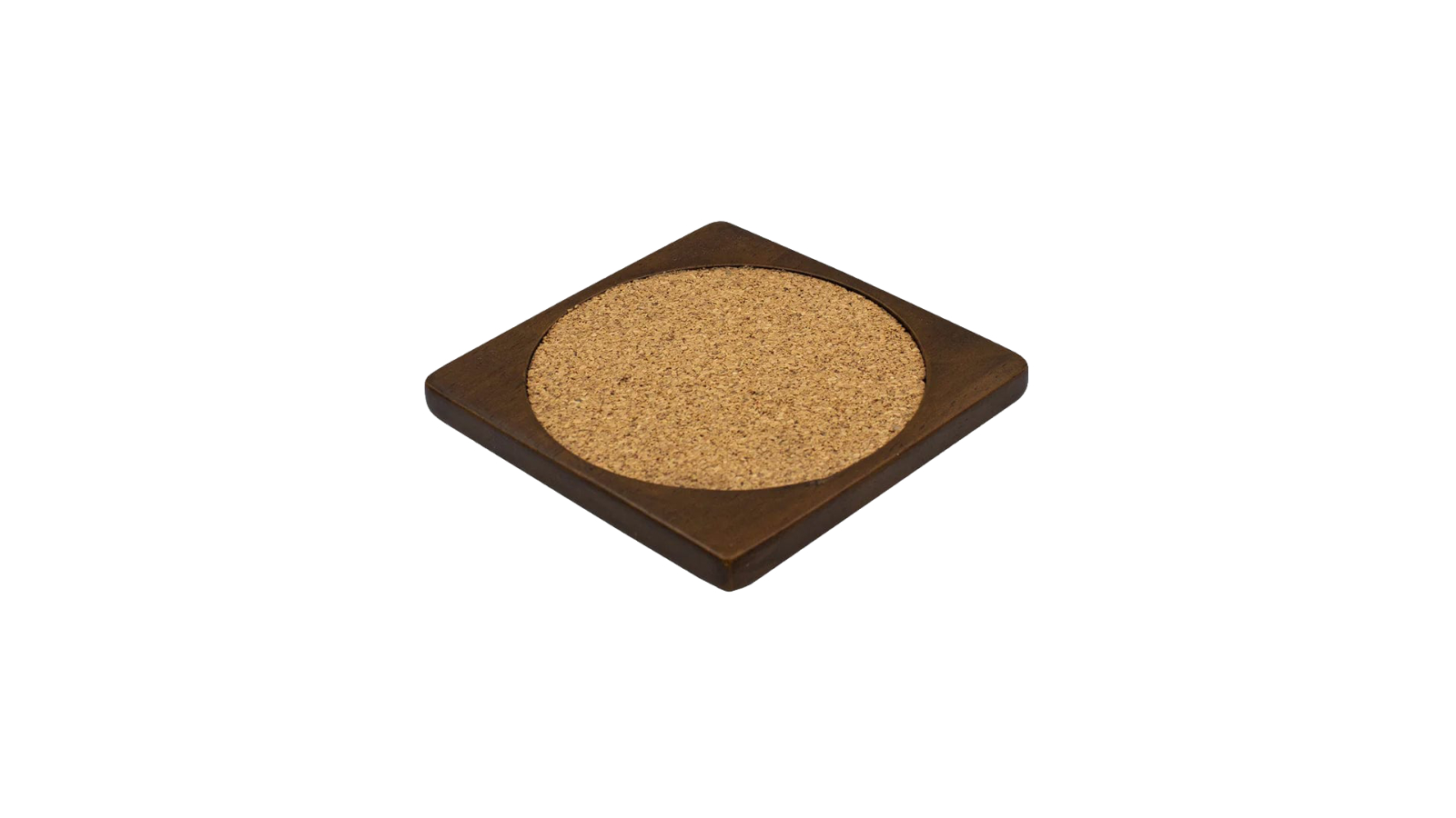 Desky Coaster/Rubberwood Desk Accessories - Walnut