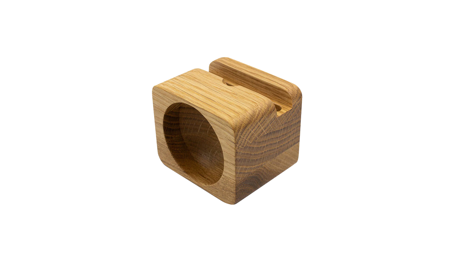 Desky Rubberwood Phone/Speaker Stand Desk Accessories - Light Oak