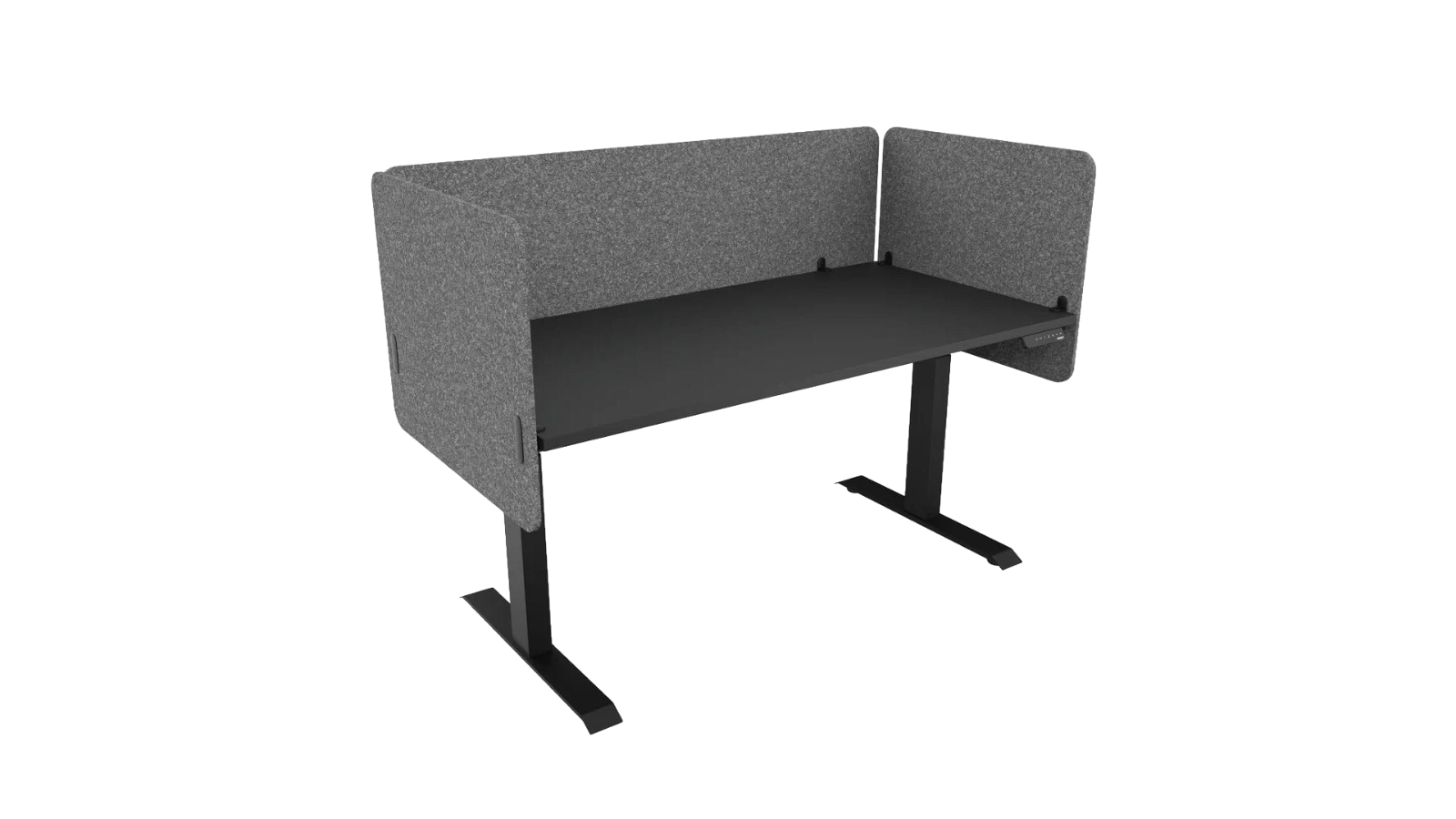 Desky 120cm Full Enclosure Desk Partition Divider - Light Grey | Harvey ...