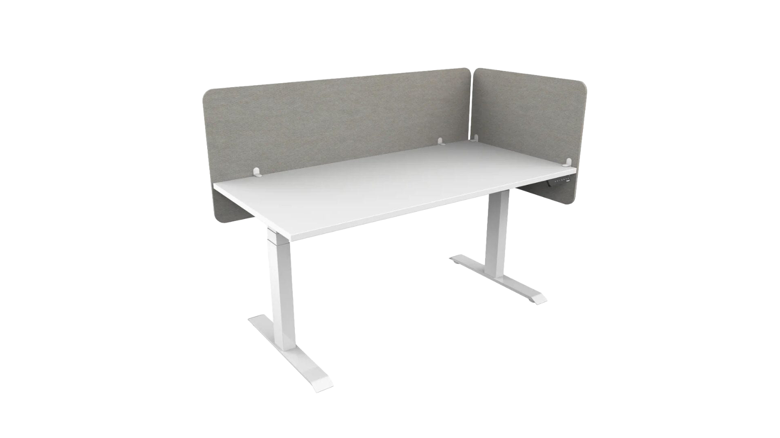 Desky 120cm Back and Side Desk Partition Divider - Warm White | Harvey ...