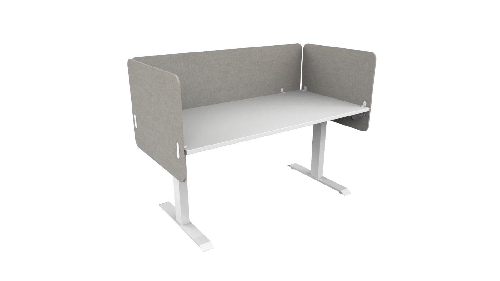 Desky 120cm Full Enclosure Desk Partition Divider - Warm White | Harvey ...