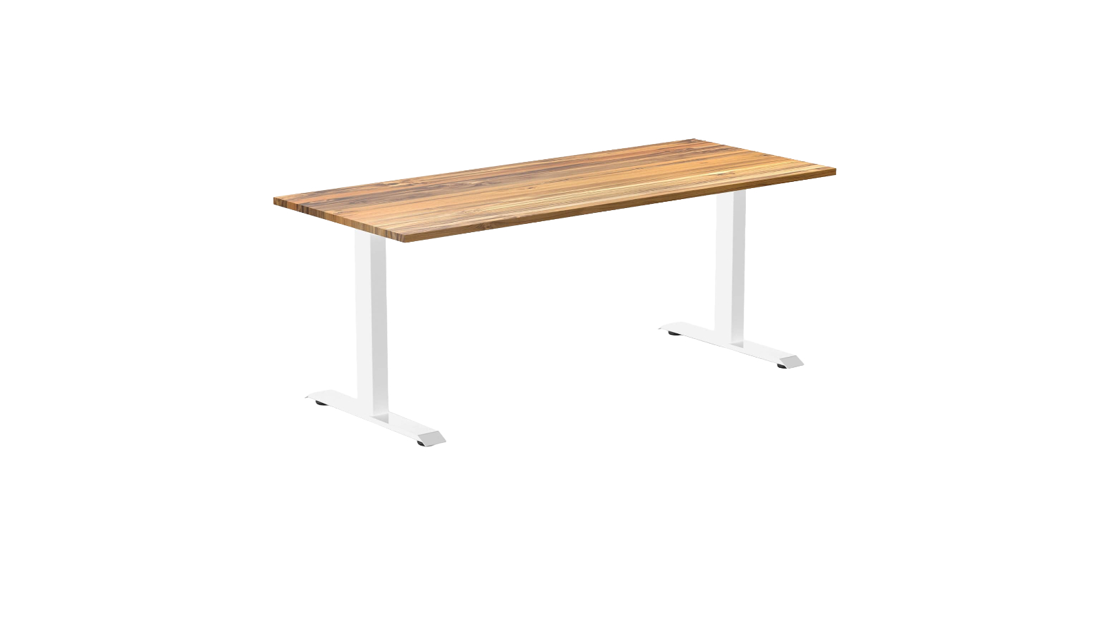 Desky 180 x 75cm Zero Teak Hardwood Office Desk - White | Harvey Norman