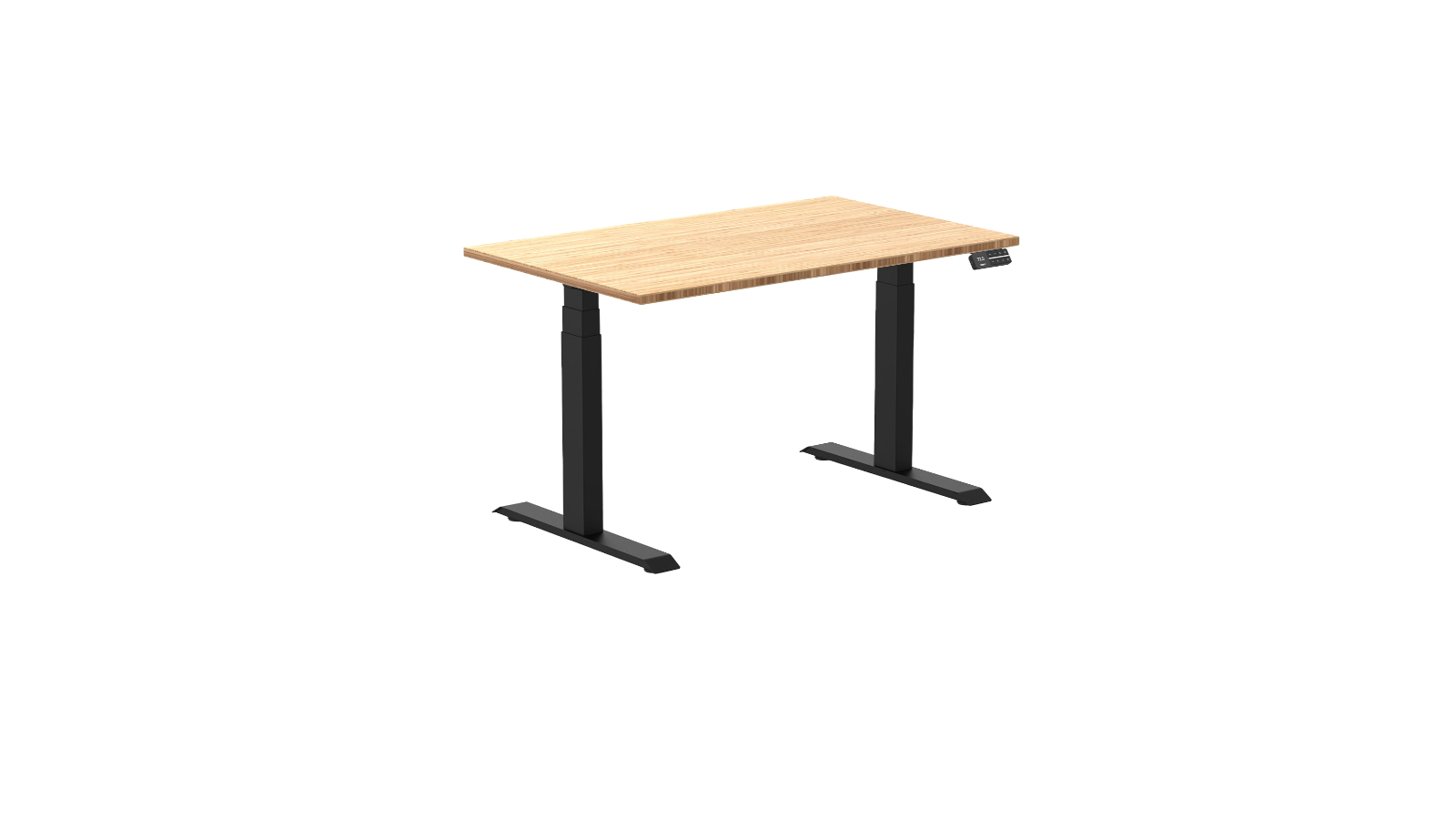 Desky 200 x 75cm Bamboo Dual Bamboo Sit Stand Desk - Matte Black