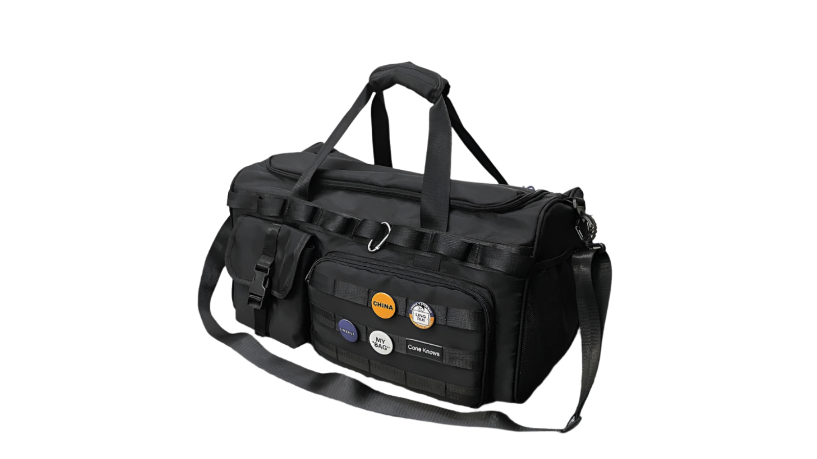NNEOBA Foldable Dry/Wet Separation Gym Travel Bag - Black