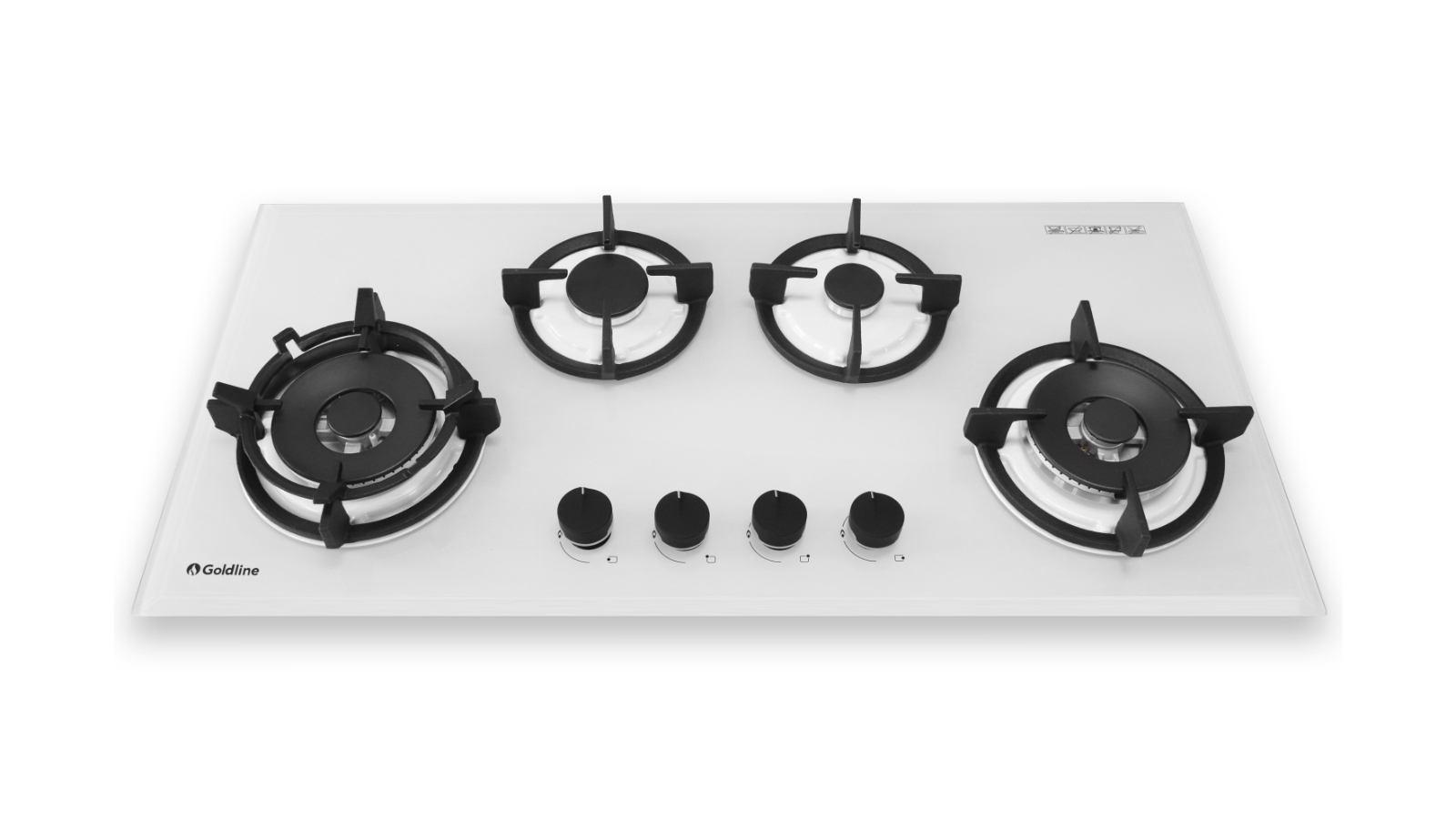 Goldline 930mm 4 Burner Gas Cooktop White Harvey Norman