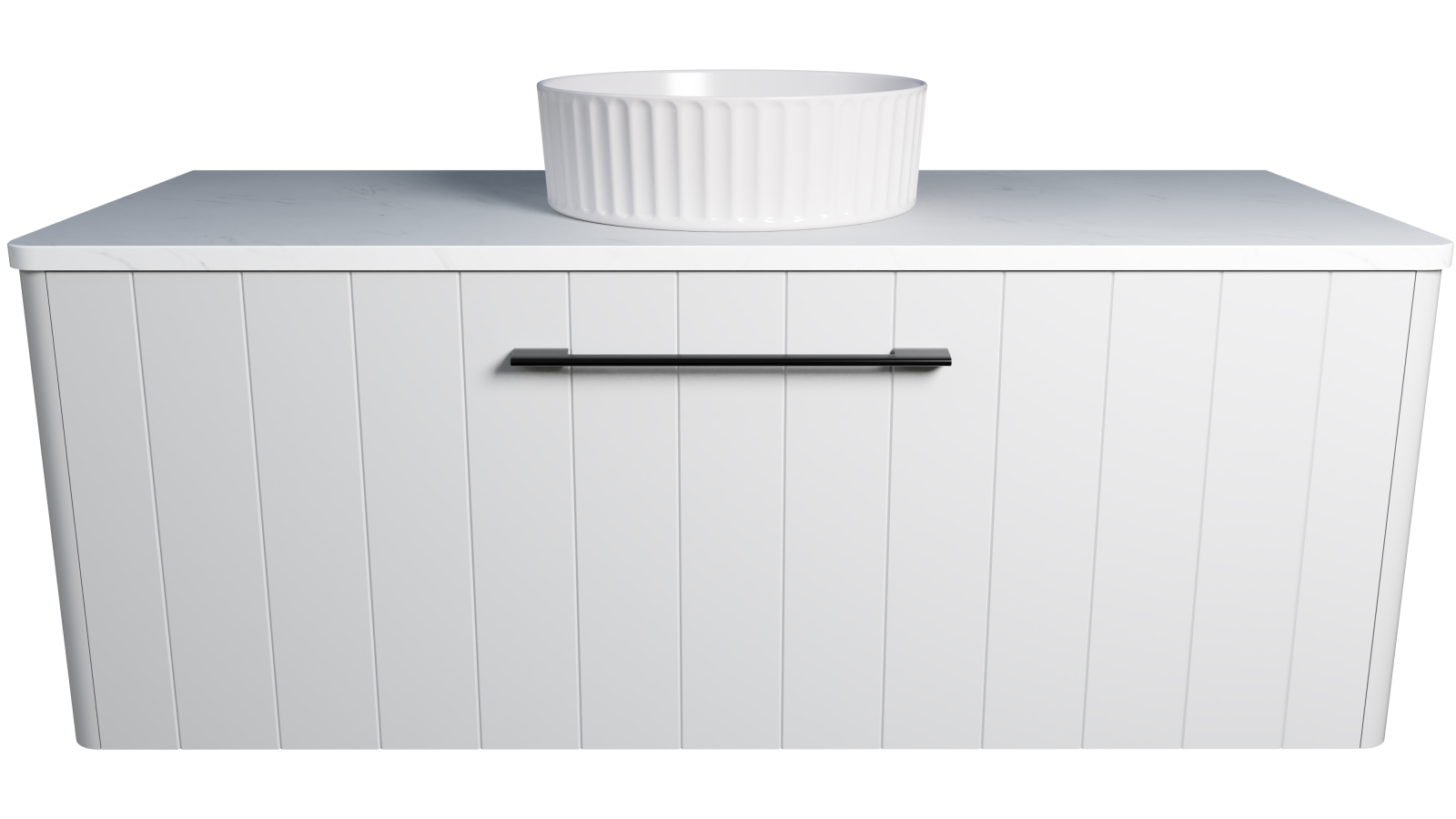 Timberline Saba 1200mm Wall Hung Vanity with SilkSurface Top and Centre Above Counter Basin