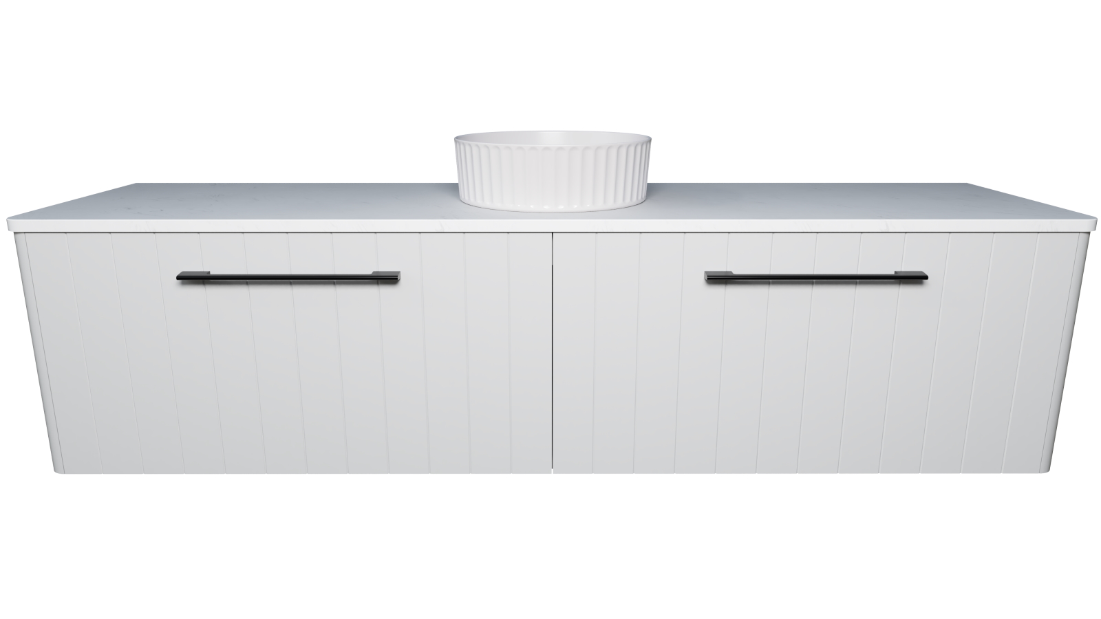 Timberline Saba 1800mm Wall Hung Vanity with SilkSurface Top and Centre Above Counter Basin