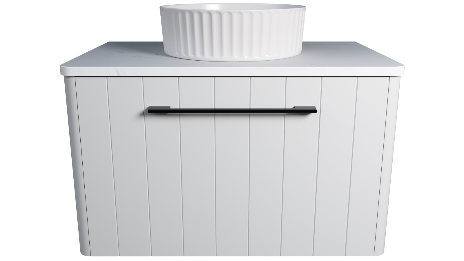 Timberline Saba 750mm Wall Hung Vanity with SilkSurface Top and Centre Above Counter Basin