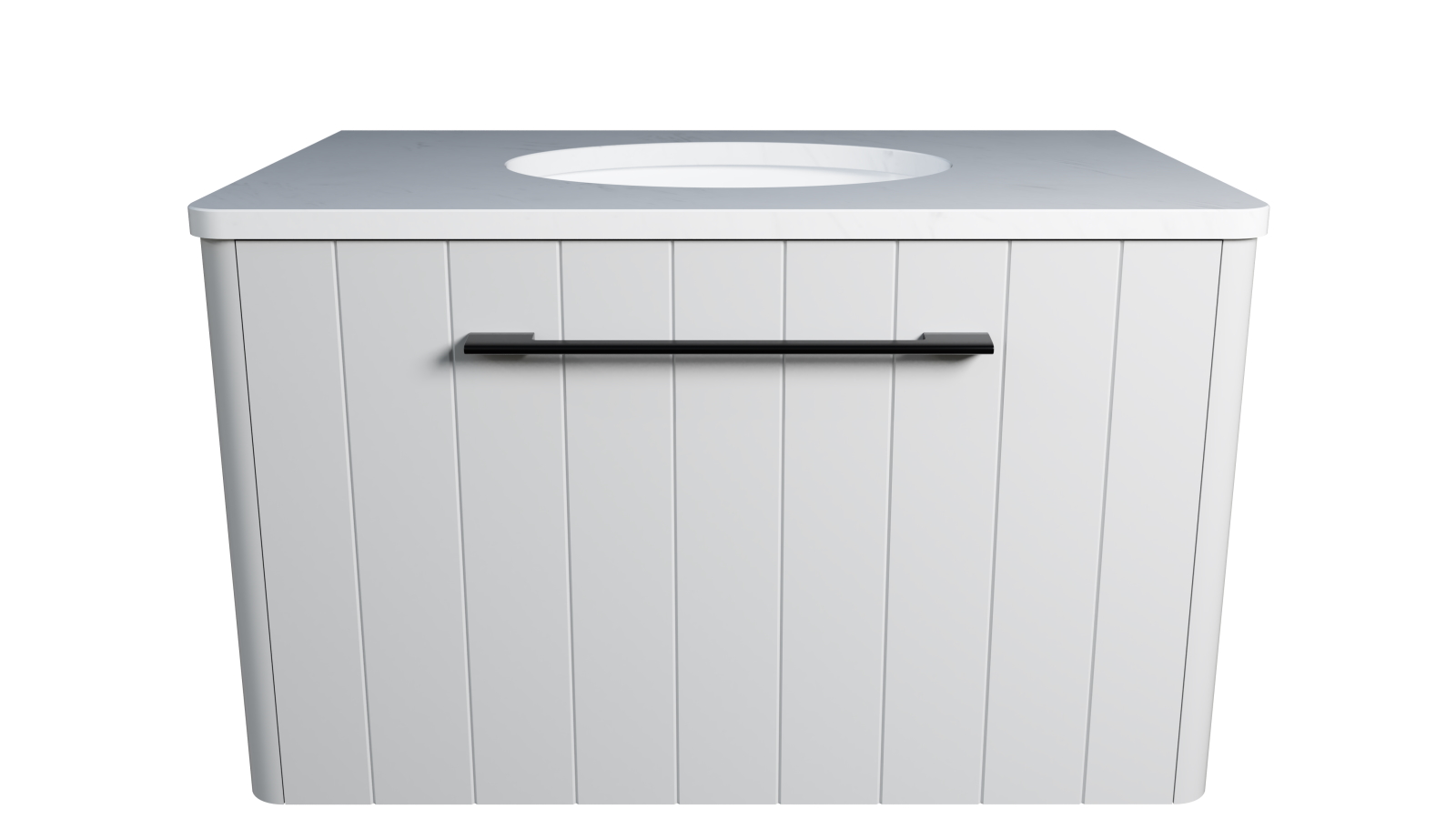 Timberline Saba 750mm Wall Hung Vanity with SilkSurface Top and Centre Undercounter Basin