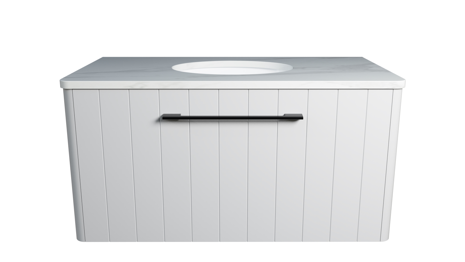 Timberline Saba 900mm Wall Hung Vanity with SilkSurface Top and Centre Undercounter Basin