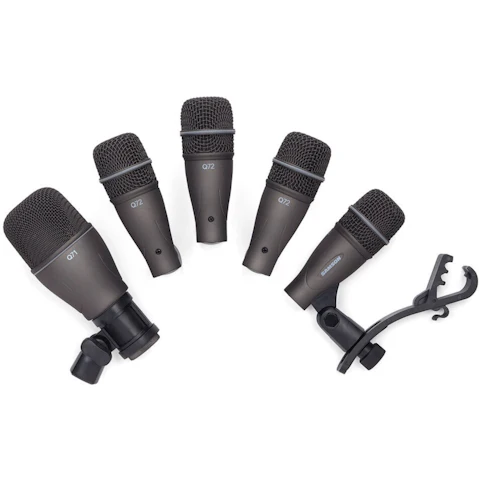 Samson 5 Piece DK705 Drum Microphone Audio Recording Set with Case