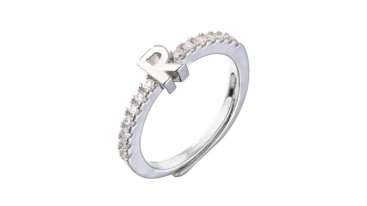 NNEOBA Initials Letter Fashion Ring for Women Jewelry