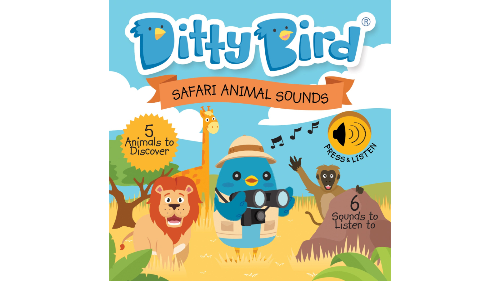 Ditty Bird Safari Animal Sound Book