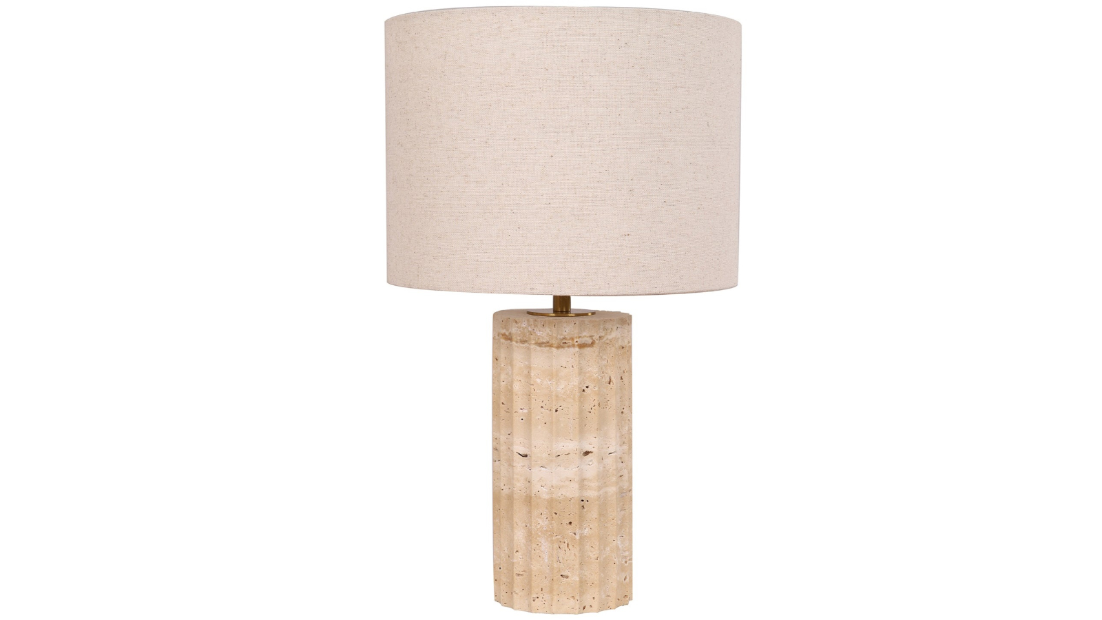 CLA Lighting Beige Travertine Base Oblong Table Lamp - Small