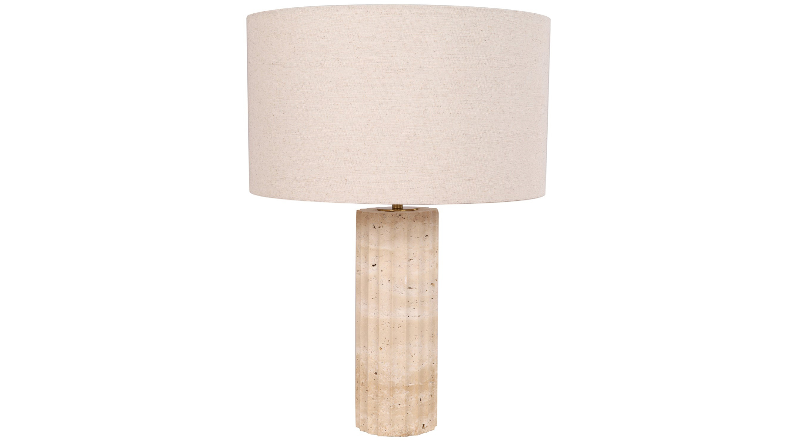 CLA Lighting Beige Travertine Base Oblong Table Lamp