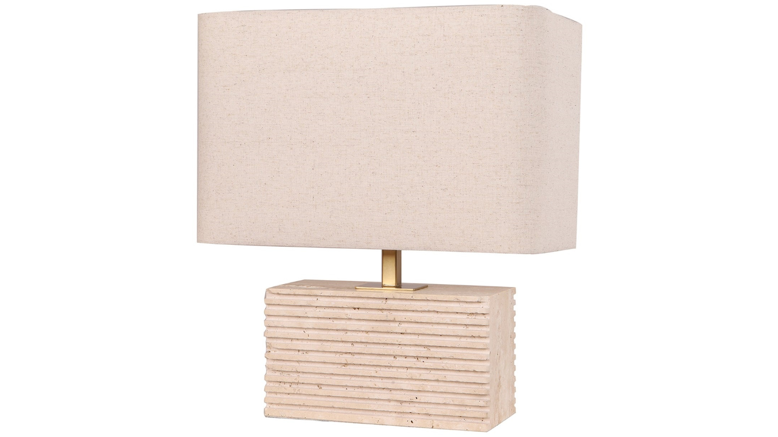 CLA Lighting Travertine Base Table Lamp - Beige/Cream