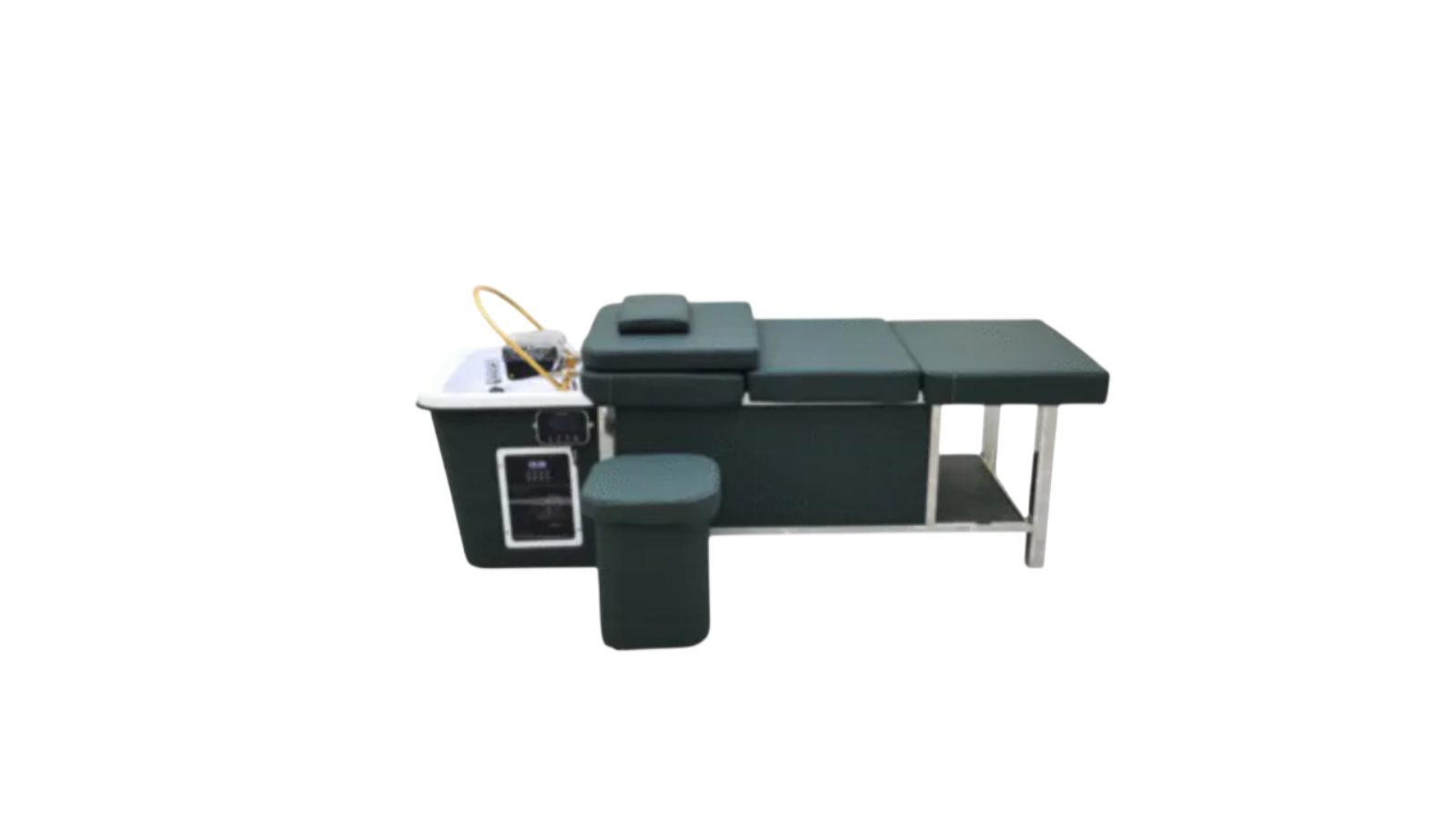 The Online Beauty Warehouse Sakura Premium Japanese Head Spa and Table with Steam (No Plumbing) - Forest Green