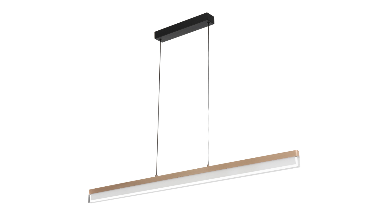 Pretty & Practical Cantowood Coffee Gold LED Pendant Light with Black Canopy