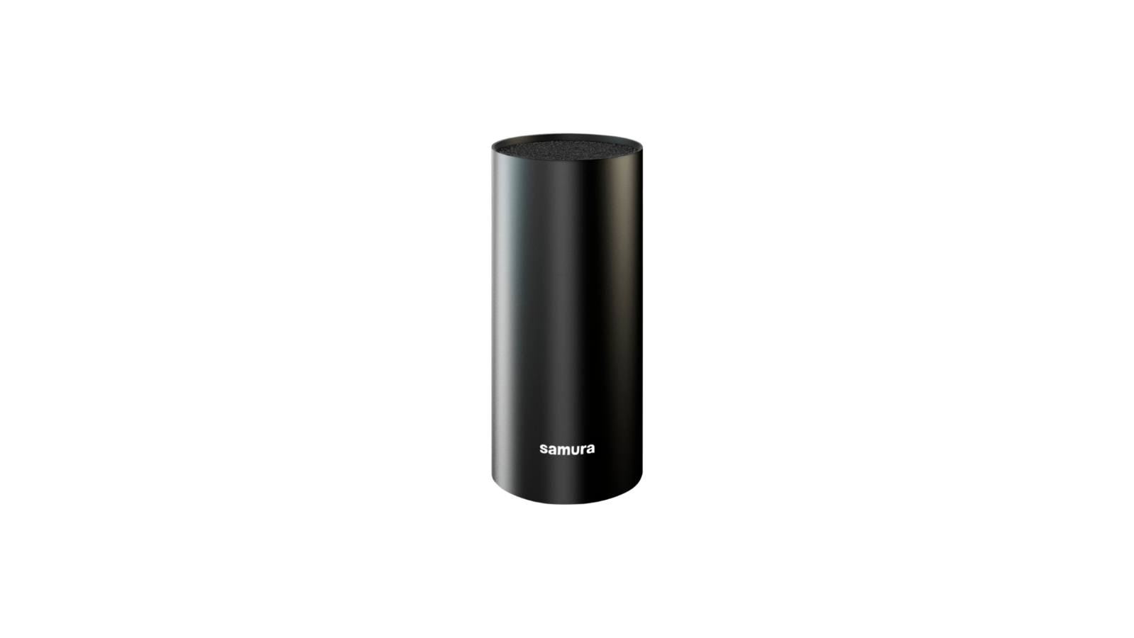 Samura Black Brush Block for Knives with Soft Touch Coating - 11 x 11 x 22.5cm 