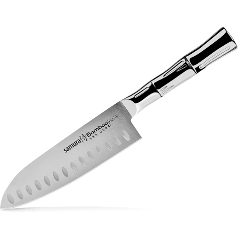 Samura Bamboo Hollow Ground Santoku Knife - 6.3inch