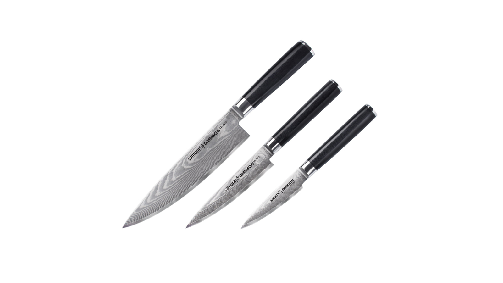 Samura Damascus Set of 3 Kitchen Knives In a Gift Box
