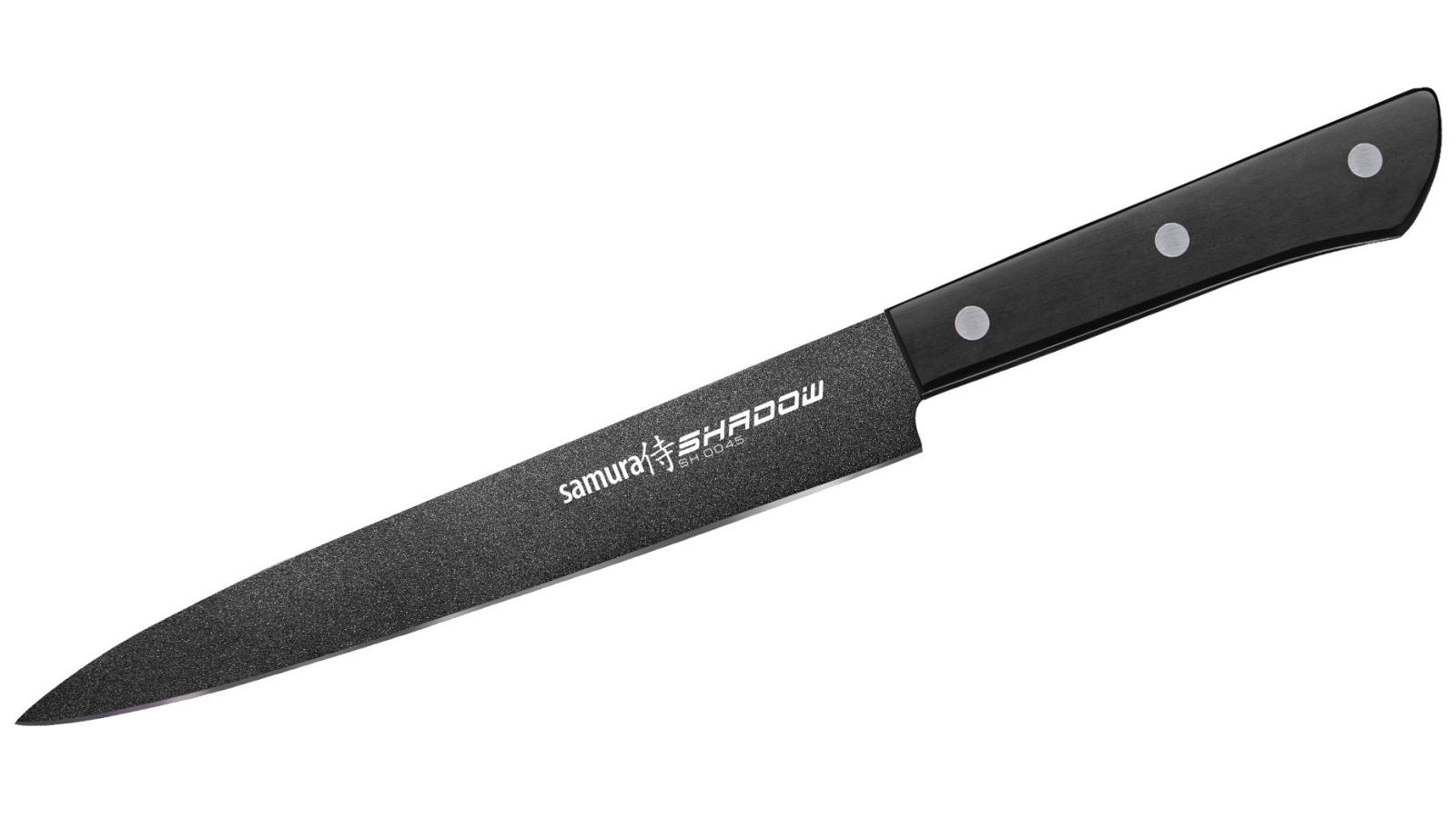 Samura SHADOW 7.7-inch/19.6cm Slicing Knife with Black Non-Stick Coating