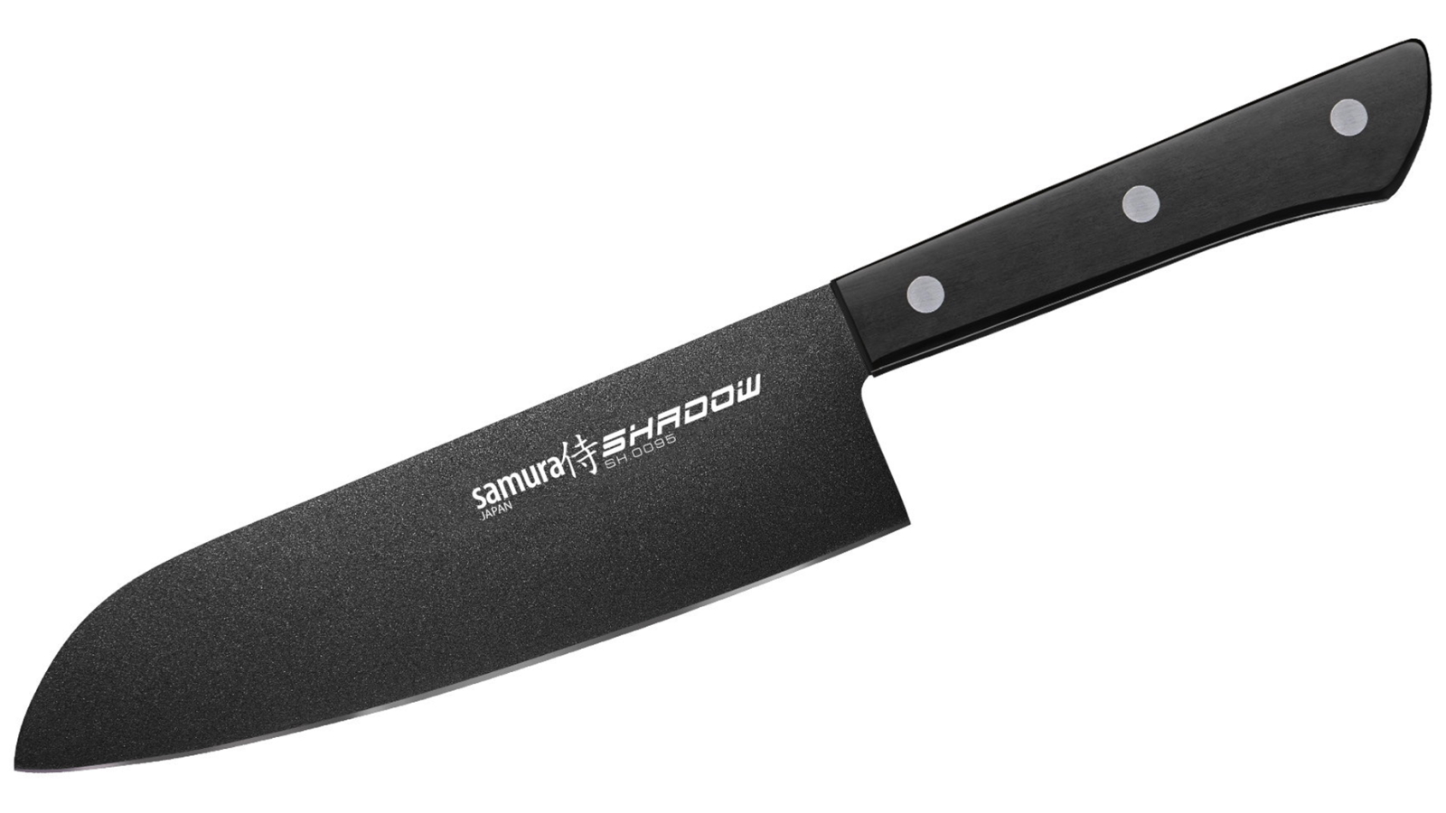 Samura SHADOW 7-inch/17.5cm Santoku Knife with Black Non-Stick Coating