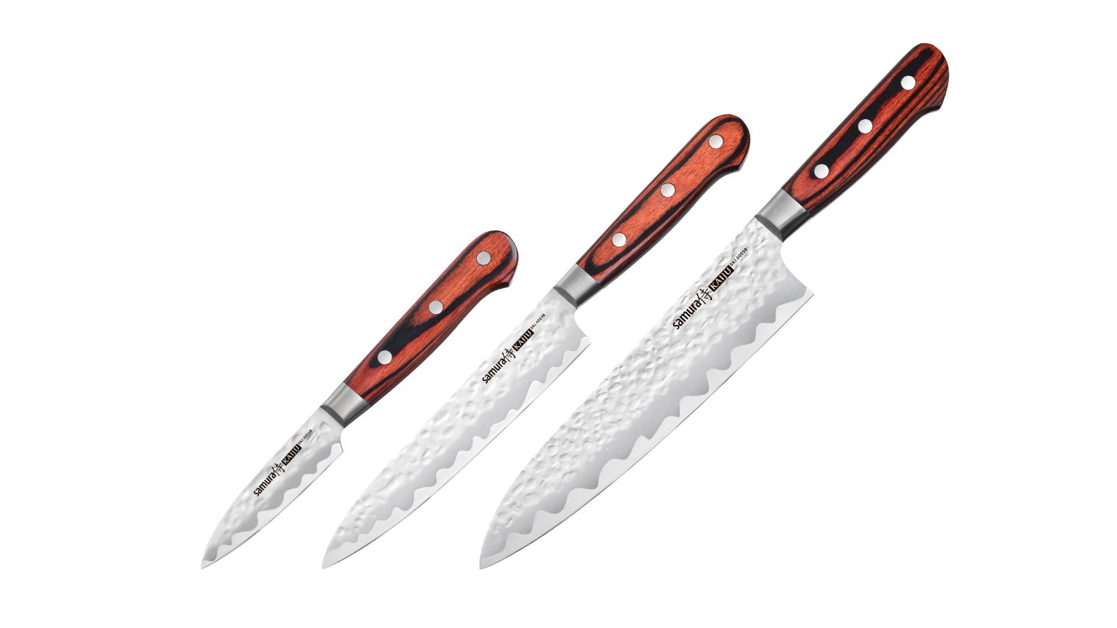 Samura Kaiju Kitchen Knives with bolster - Set of 3