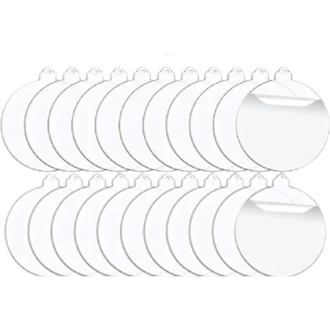 NNEOBA 50 Piece Transparent Acrylic Christmas Tree Ornament Bell for DIY Craftin