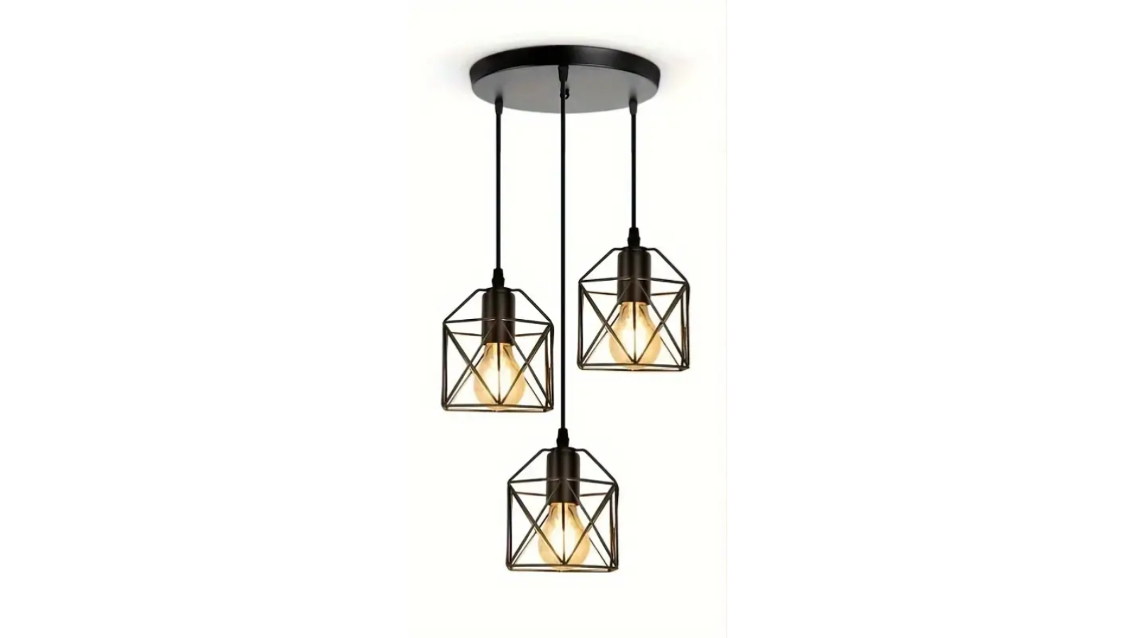 NNETM 3 Lights Industrial Ceiling Light