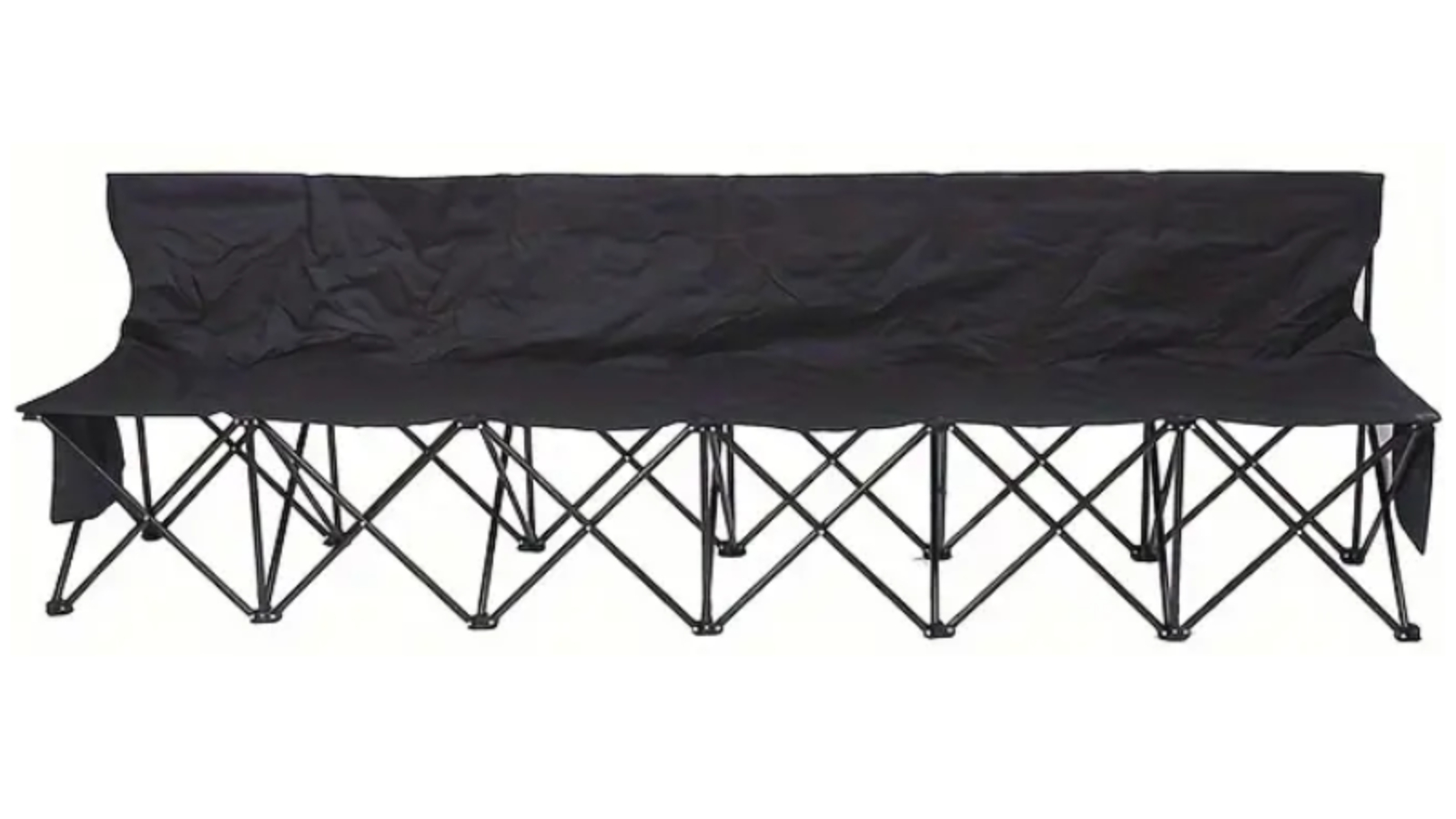 NNETM 6 Person Folding Bench with Storage Pocket