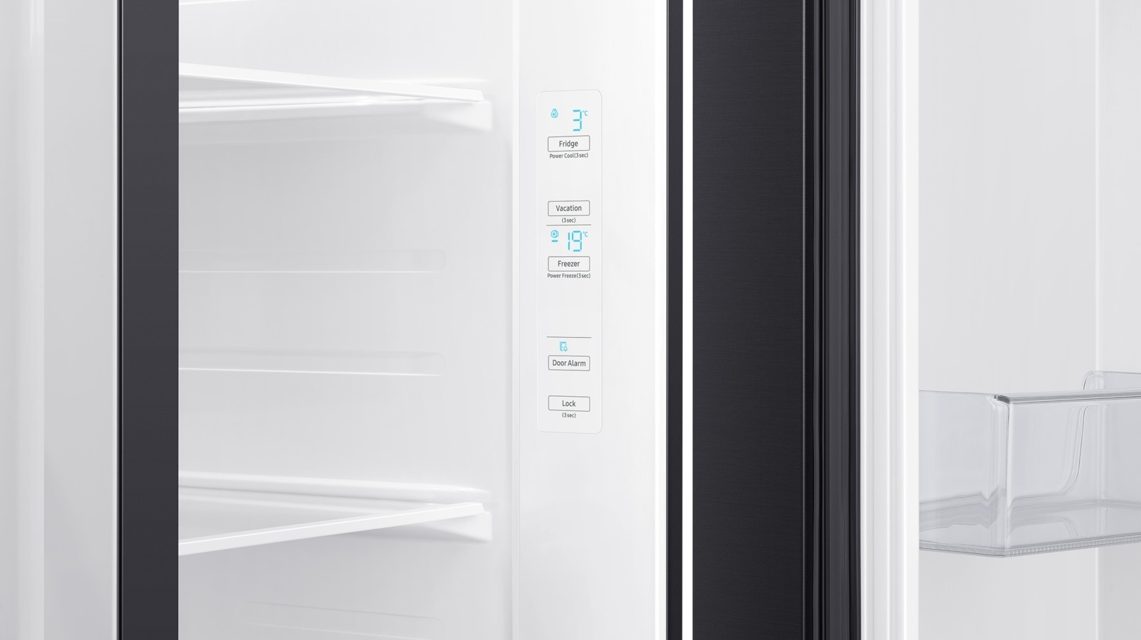 Samsung 655L Side By Side Fridge with SpaceMax Technology Black Layered Steel Harvey Norman