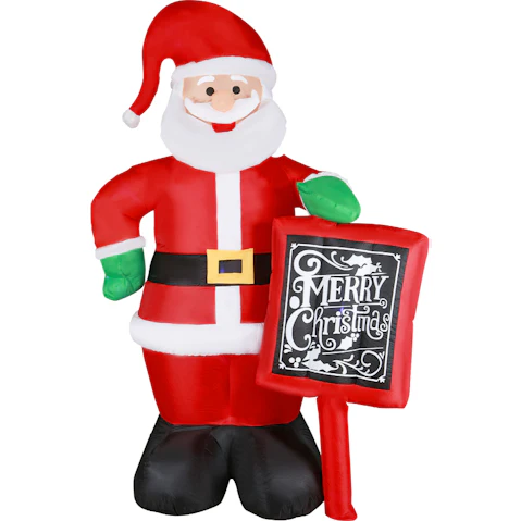 Hisen Tall Inflatable Santa with LED Light for Christmas Decoration - 300cm